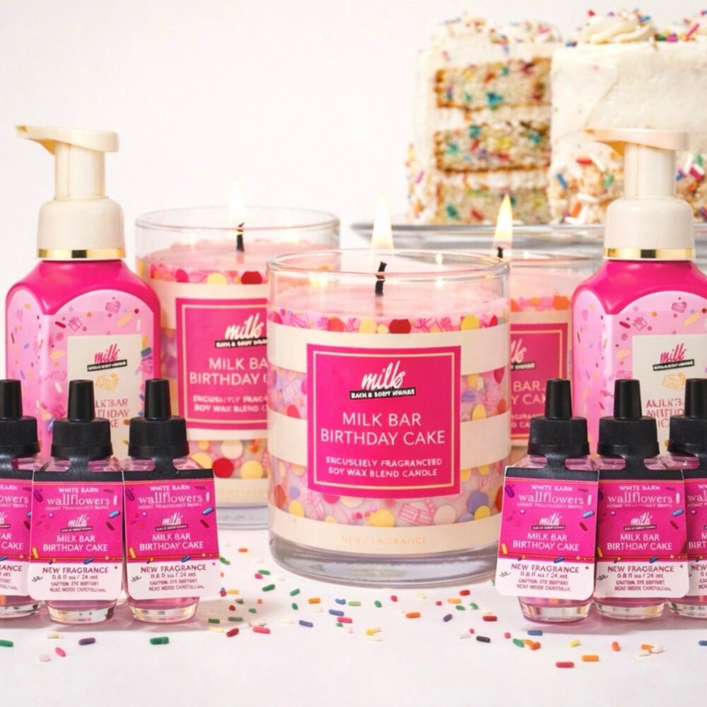 SOLD OUT EVERYWHERE HUGE Bath & Body Works MilkBar Birthday Cake Bundle